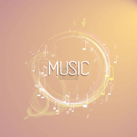 Illustration for Abstract background concept for music, concerts, art, music notes. - Royalty Free Image