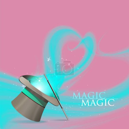 Illustration for Vector illustration concept magic shiny background, magic, witchcraft, good and evil. - Royalty Free Image