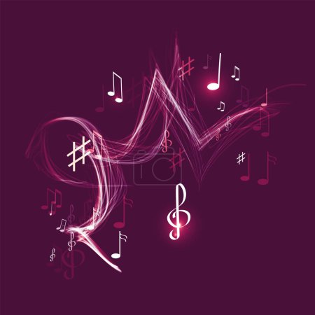 Abstract background concept for music, concerts, art, music notes.