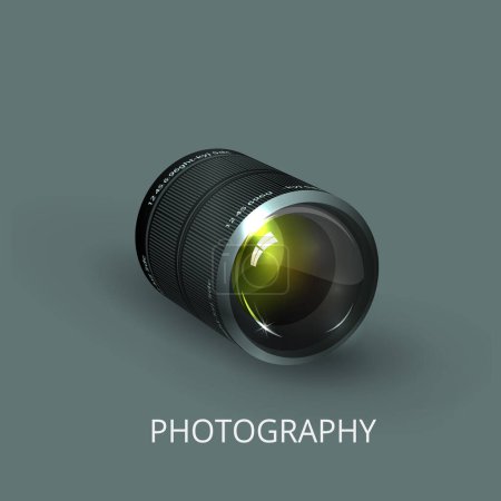 Illustration for Vector photoshoot concept illustration. Abstract background for the cover. Brilliant lens. - Royalty Free Image