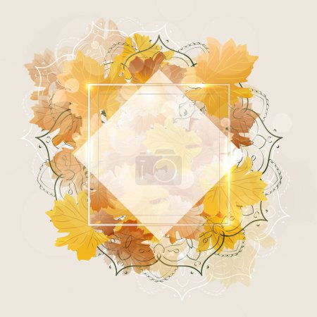 Ilustración de Ilustración de hojas abstractas cayendo, otoño. Vector. - Imagen libre de derechos