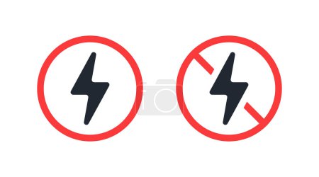 Power, energy, lightning icon sign vector illustration