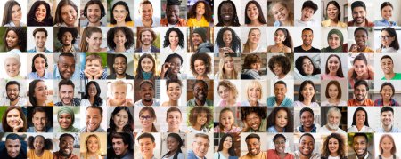Photo for This collage showcases a diverse group of people, highlighting the beauty of diversity through a collection of individual portraits - Royalty Free Image