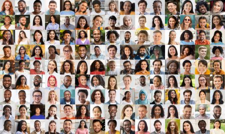Foto de Este collage de personas y estilos diversos y multiétnicos comunica la belleza de la diversidad y la expresión humana - Imagen libre de derechos