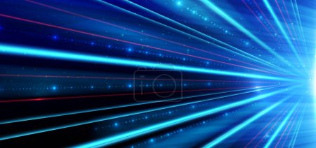 Illustration for Technology futuristic speed line, fiber optic, internet network concept. Vector illustration - Royalty Free Image