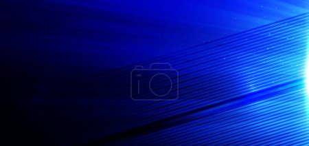 Illustration for Abstract dark blue background with lighting lines effect. You can use for ad, poster, template, business presentation. Vector illustration - Royalty Free Image