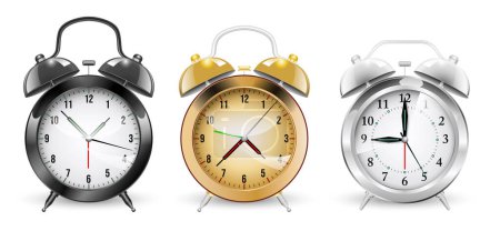 Téléchargez les photos : Concept d'alarme d'horloge plus faible réaliste isolé. Illustration 3D - en image libre de droit