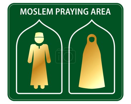 conjunto de icono de la mezquita o signo de la sala de oración aislado. Ilustración 3D