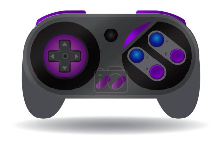 Illustration for Set of gamepads console retro for pc games isolated. - Royalty Free Image