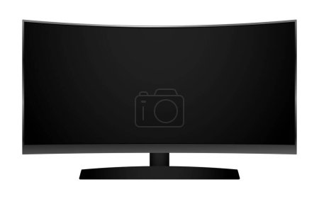 Illustration for Realistic of tv led lcd isolated or lcd plasma wide screen tv mockup. 3d render - Royalty Free Image
