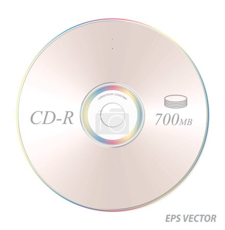 Illustration for Super Realistic CD disc isolated. - Royalty Free Image
