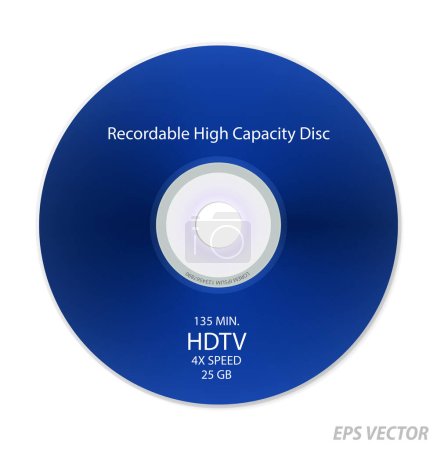 Illustration for Super Realistic DVD disc isolated. - Royalty Free Image