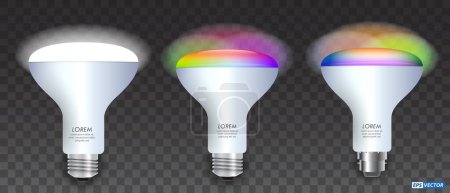 Illustration for Realistic Smart Wifi LED spotlight isolated. Eps - Royalty Free Image