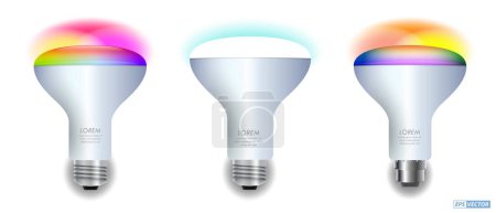 Illustration for Realistic Smart Wifi LED spotlight isolated. 3D Illustration - Royalty Free Image