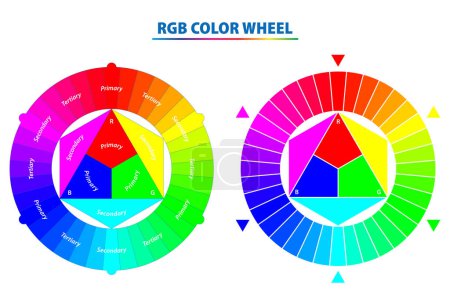 Illustration for Set of color palette diagram isolated. Eps - Royalty Free Image