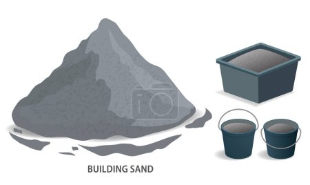Building Material Supplies, sand. Eps Vector
