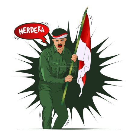 Téléchargez les illustrations : Illustration vectorielle de la journée Hari pahlawan Nasional ou Indonesian National Heroes - en licence libre de droit