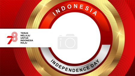 Téléchargez les illustrations : Dirgahayu Indonesia Ke-78 Conception de bannière, avec espace de copie pour le texte - en licence libre de droit