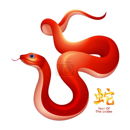 Téléchargez les illustrations : Signe du Zodiaque Serpent Chinois, Symbole du Nouvel An Chinois 2025 - en licence libre de droit