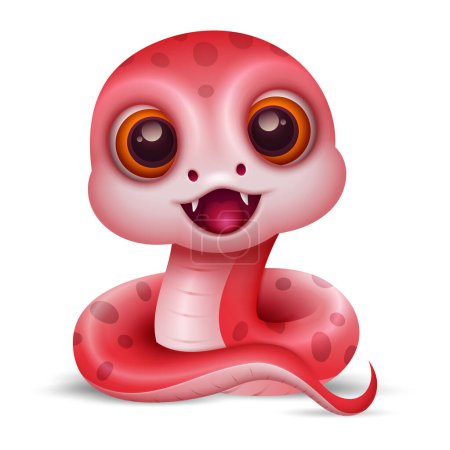 Téléchargez les illustrations : Mignon bébé Serpent signe du zodiaque chinois, symbole du nouvel an chinois 2025 vecteur avec fond transparent - en licence libre de droit