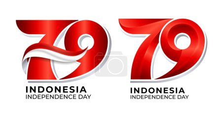 79th Indonesia Independence day, 17 august 2024 concept with indonesian flag