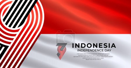 Indonesian Independence Day background, 79th anniversary 17 august 2024