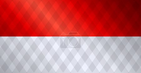 Téléchargez les illustrations : Papier peint drapeau indonésien avec fond motif diagonal texturé - en licence libre de droit
