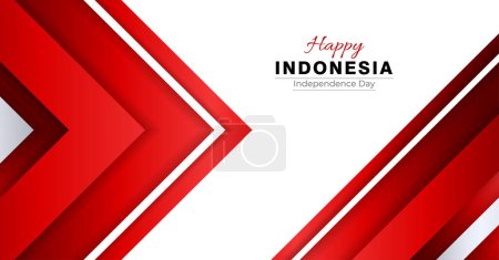 Red and white background with modern and elegant shape design