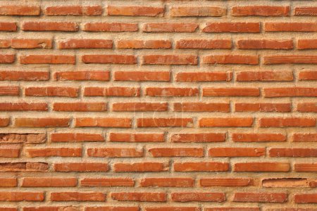Photo for Brown block brick wall background, building wall - Royalty Free Image