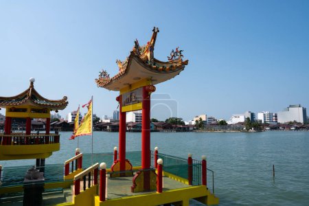 Photo for The Chinese Temple Hean Boo Thean Kuan Yin Temple of Chew Jetty in Georgetown on the island of Enang in Malaysia Southeast Asia - Royalty Free Image