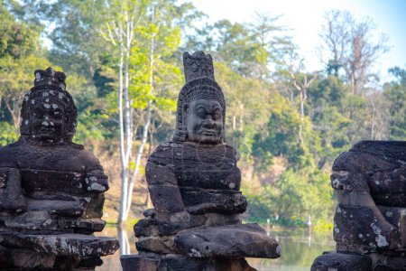 Photo for Guardians statues of Angkor Thom south gate, Cambodia - Royalty Free Image