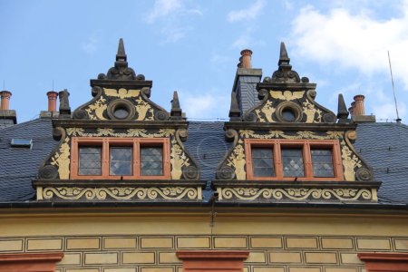 Photo for A detail of windows of castle Frydlant, Czech republic - Royalty Free Image