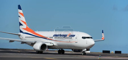 Photo for Tenerife, Spain may 2st, 2024. Smartwings Airlines Boeing 737-8Q8. Image of a Smartwings Airlines plane taxiing at Tenerife - Royalty Free Image