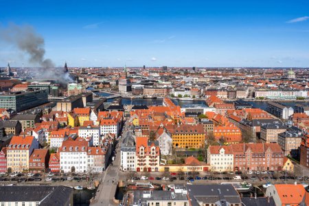 Vista aérea panorámica de Copenhague, Dinamarca