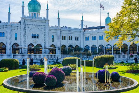 Photo for COPENHAGEN, DENMARK - APRIL 15 2024: Moorish Palace in Tivoli Gardens. Tivoli is the world's second-oldest, amusement park and pleasure garden. It's the most-visited theme park in Scandinavia - Royalty Free Image