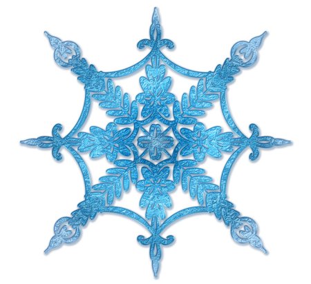 Téléchargez les photos : Flocons de neige bleus isolés sur fond blanc. - en image libre de droit