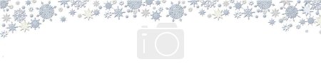 Foto de Fondo de invierno con copos de nieve en diferentes formas y formas. - Imagen libre de derechos