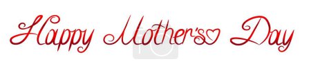 Foto de Día de las madres rojas texto aislado sobre fondo blanco. - Imagen libre de derechos