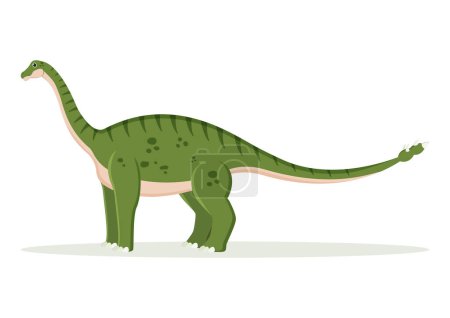 Illustration for Shunosaurus Dinosaur Cartoon Character Vector Illustration - Royalty Free Image