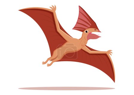 Illustration for Tapejara Dinosaur Cartoon Character Vector Illustration - Royalty Free Image