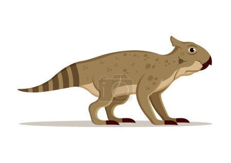 Illustration for Bagaceratops Dinosaur Cartoon Character Vector Illustration - Royalty Free Image