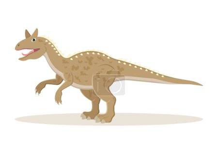 Illustration for Carnotaurus Dinosaur Cartoon Character Vector Illustration - Royalty Free Image