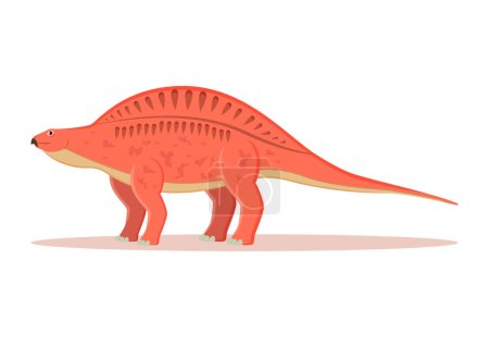 Illustration for Lotosaurus Dinosaur Cartoon Character Vector Illustration - Royalty Free Image
