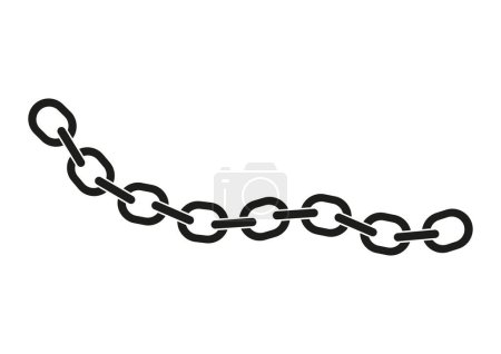 Illustration for Black Metal Chain on White background - Royalty Free Image