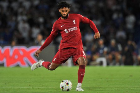 Photo for Joe Gomez player of Liverpool, during the match of the uefa champions league between Napoli vs Liverpool final result, Napoli 4, Liverpool 1, match played at the Diego Armando Maradona stadium. - Royalty Free Image