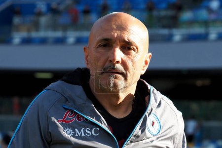 Photo for Luciano Spalletti coach of Napoli, during the match of the Italian Serie A league between Napoli vs Fiorentina final result, Napoli 1, Fiorentina 0, match played at the Diego Armando Maradona stadium. - Royalty Free Image