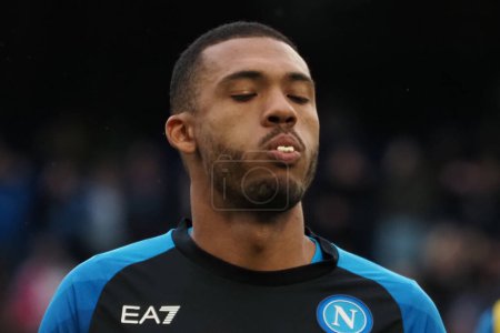 Photo for Juan Jesus  player of Napoli, during the match of the Italian Serie A league between Napoli vs Verona final result, Napoli 0, Verona 0, match played at the Diego Armando Maradona stadium. - Royalty Free Image