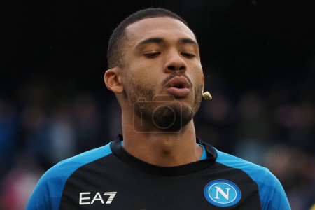 Photo for Juan Jesus  player of Napoli, during the match of the Italian Serie A league between Napoli vs Verona final result, Napoli 0, Verona 0, match played at the Diego Armando Maradona stadium. - Royalty Free Image