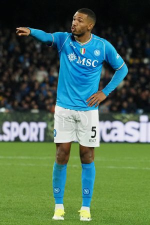 Photo for Juan Jesus player of Napoli, during the match of the Italian Serie A league between Napoli vs Juvents final result, Napoli 2, Juventus 1, match played at the Diego Armando Maradona stadium. - Royalty Free Image