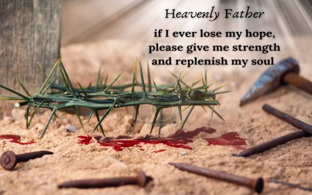 Photo for Crown of thorns with customizable space for the and Christian quotes. Copy space and Christianity concept. - Royalty Free Image